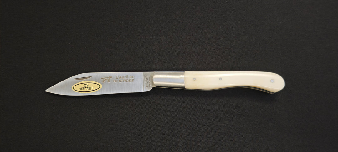 L'Aurillac par le Fidèle - Couteau pliant de poche manche en os véritable - Réf : AUOS