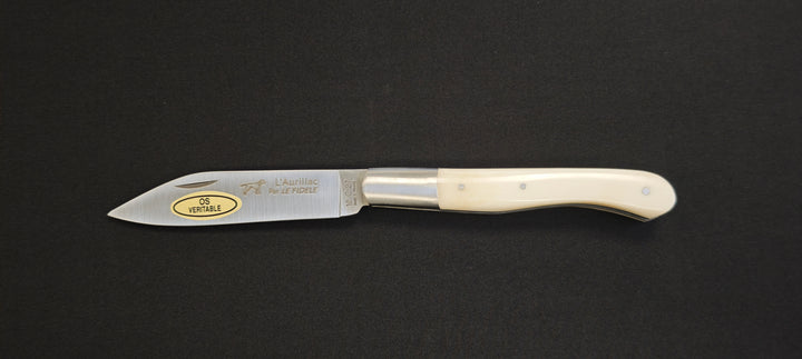 L'Aurillac par le Fidèle - Couteau pliant de poche manche en os véritable - Réf : AUOS