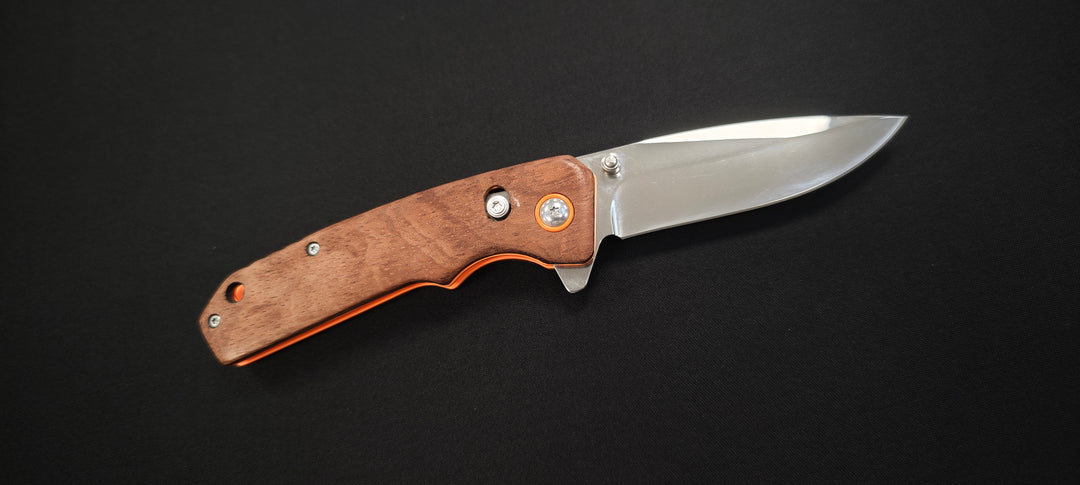 Third Couteau de poche - Manche bois - Lame de 8,5 cm - Sport / Chasse