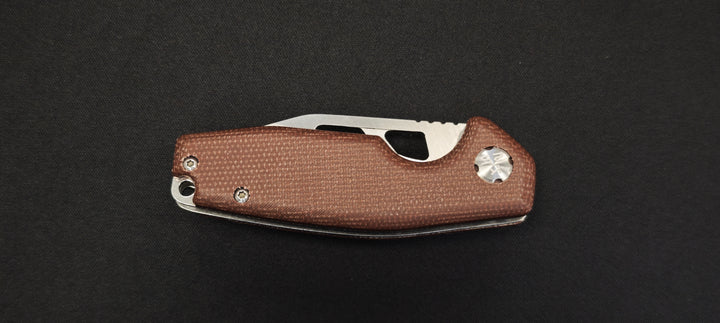 K25 25247 Couteau pliant micarta caramel lame 6,5 cm