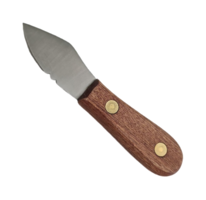 Fischer‑Bargoin Ouvre‑huîtres “Crapaud”  – Manche bois, lame inox