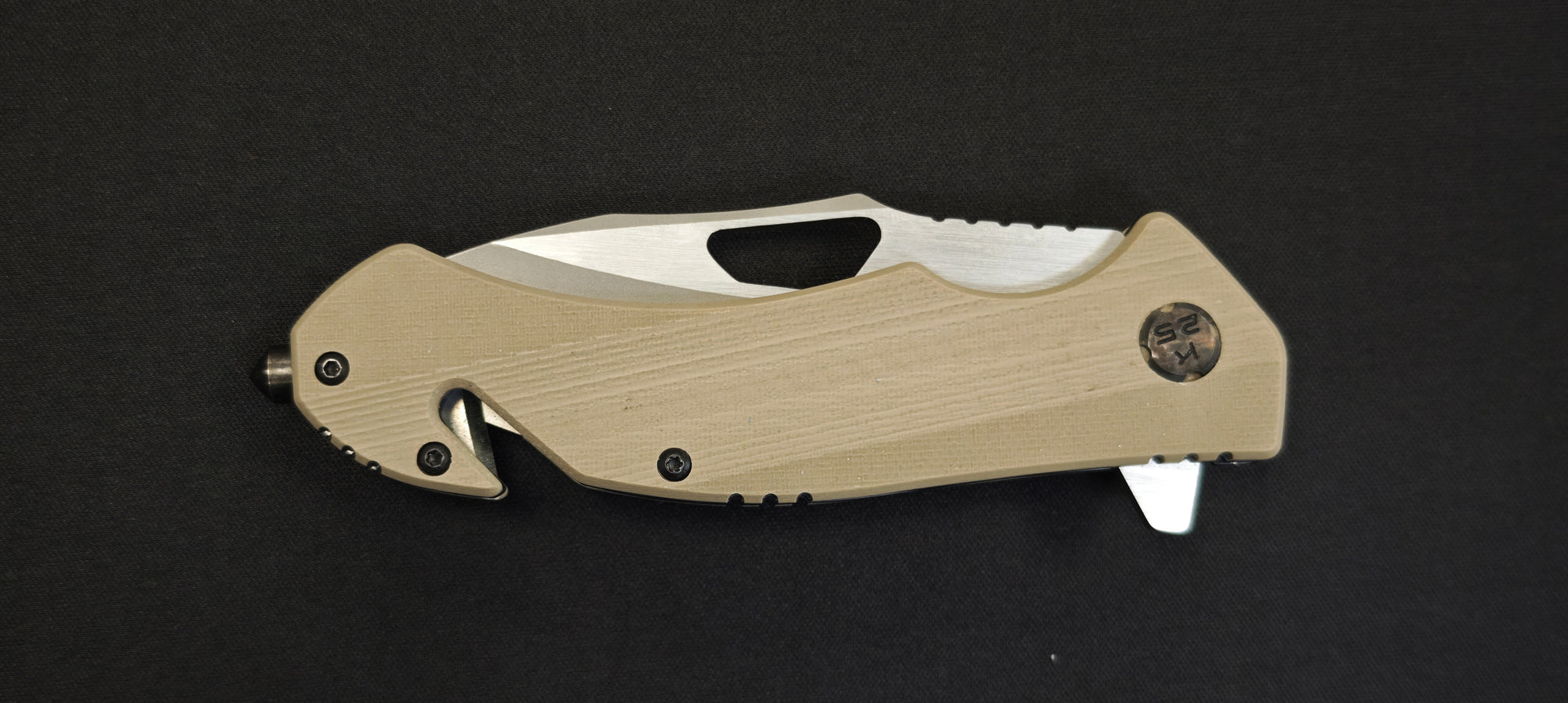 Couteau pliant K25 G10 coyote lame 8,7 cm – Réf. 25001