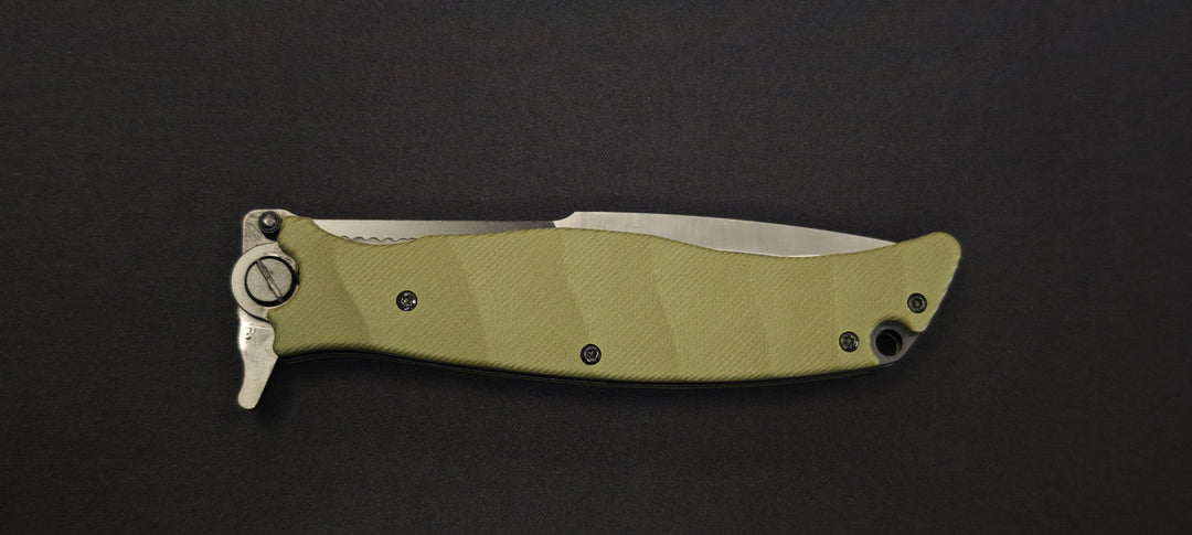 K25 25015 Couteau pliant G10 vert lame 13 cm