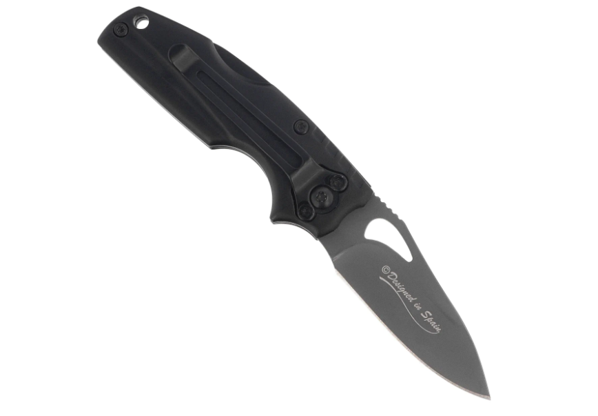 Couteau pliant tactique K25 18775 – lame 7Cr17MoV titane, manche aluminium noir