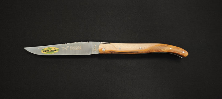 Couteau Laguiole Le Fidèle Manche Pistachier – Réf. 12PLPI | Artisanat Français Élégant