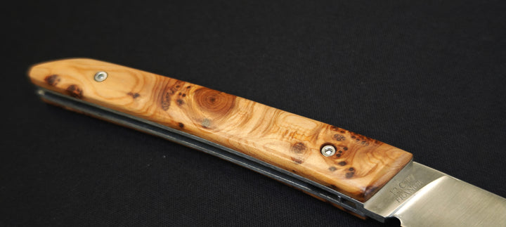 Le Klic JP Hontanx – Couteau pliant - Manche genévrier – Lame inox 12C27N