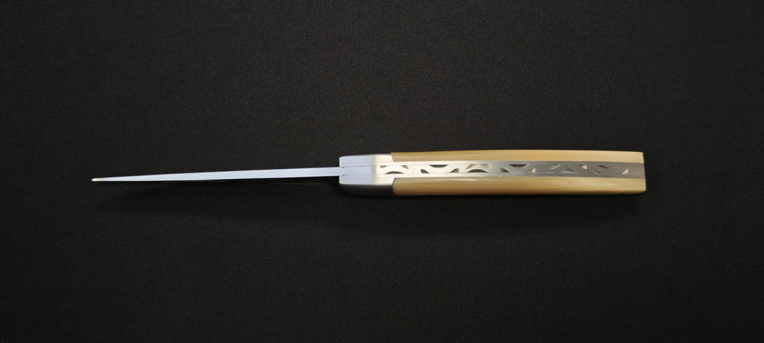 Couteau pliant Le Thiers par le Fidèle - Manche pointe de corne véritable