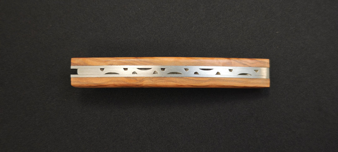 Couteau Pliant Le Thiers Par le Fidèle – Manche Bois d’Olivier | Réf. T10PLOL