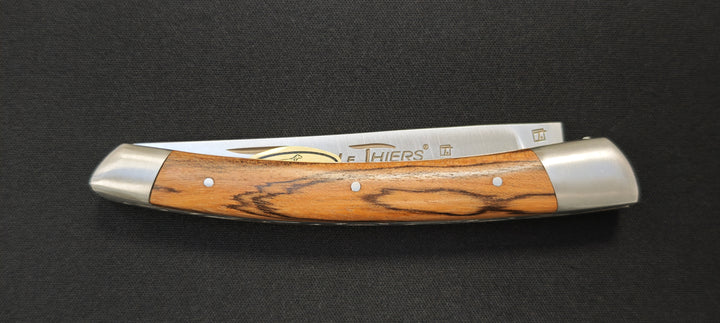 Couteau pliant Le Thiers par le Fidèle - Manche en bocotte - 2 mitres
