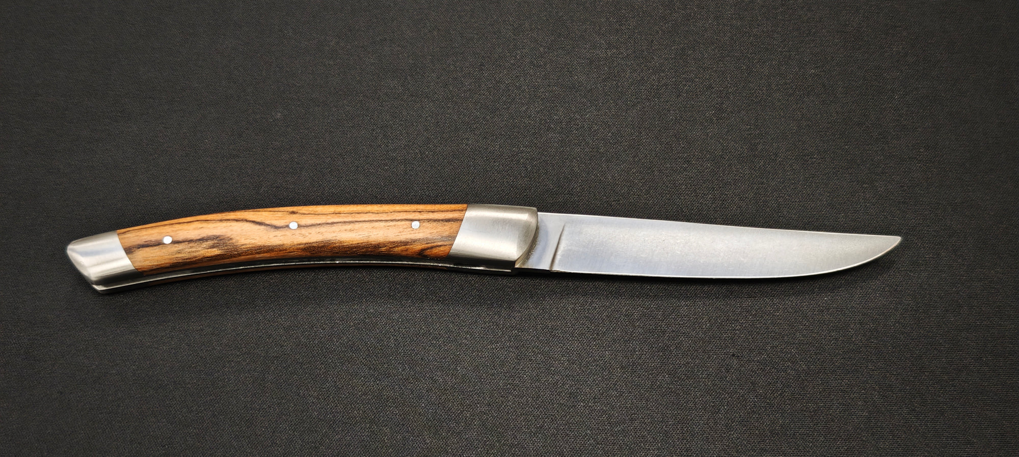 Couteau pliant Le Thiers par le Fidèle - Manche en bocotte - 2 mitres