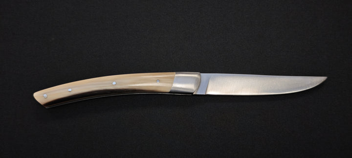 Couteau pliant Le Thiers par le Fidèle - Manche en pointe de corne véritable