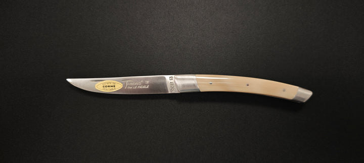 Couteau pliant Le Thiers par le Fidèle - Manche en pointe de corne véritable