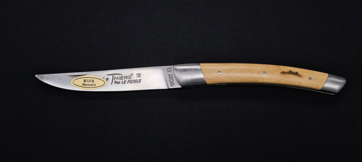 Couteau pliant Le Thiers par le Fidèle - Manche en buis véritable