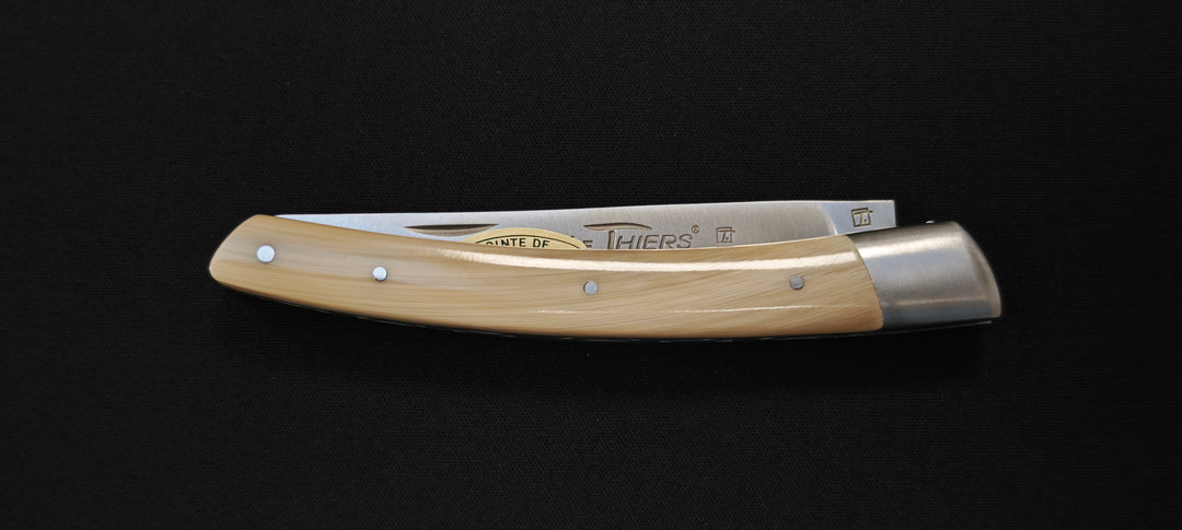 Couteau pliant Le Thiers par le Fidèle - Manche en pointe de corne véritable