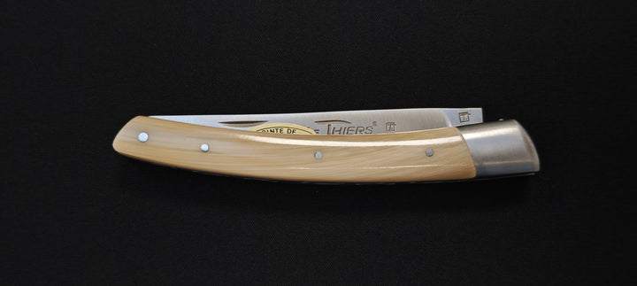 Couteau pliant Le Thiers par le Fidèle - Manche en pointe de corne véritable