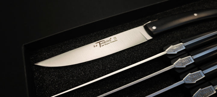 Coffret 6 Couteaux Le Thiers Pirou – Manche Paperstone Noir - Ref 6879
