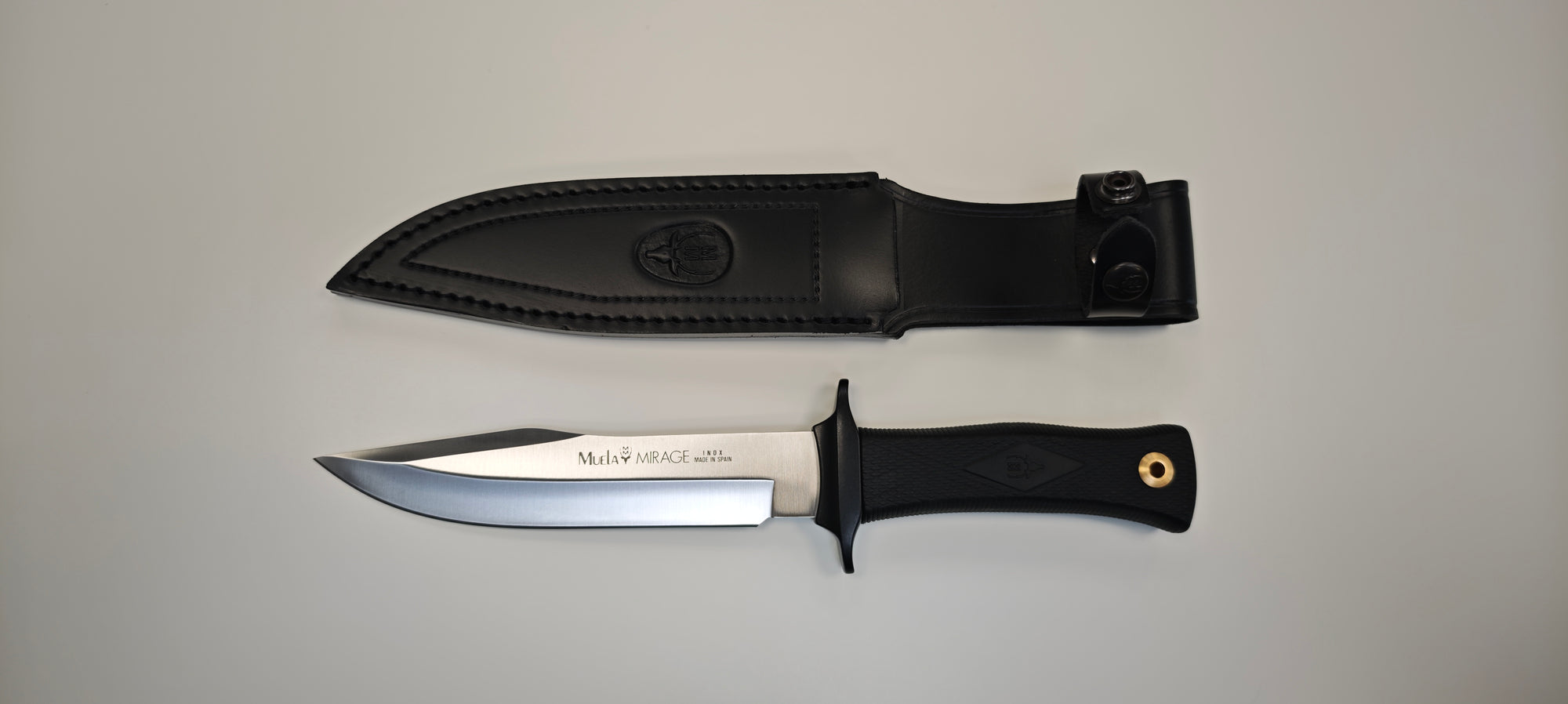 Couteau de Chasse Muela Mirage 18 cm – Lame Acier Inox & Étui Cuir Ref : Mirage-18