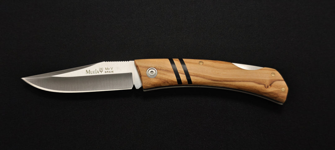 Couteau de poche Muela ZX-8OL — Acier MoVa & manche en olivier