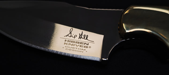 Couteau outdoor Hibben manche bois de pakka