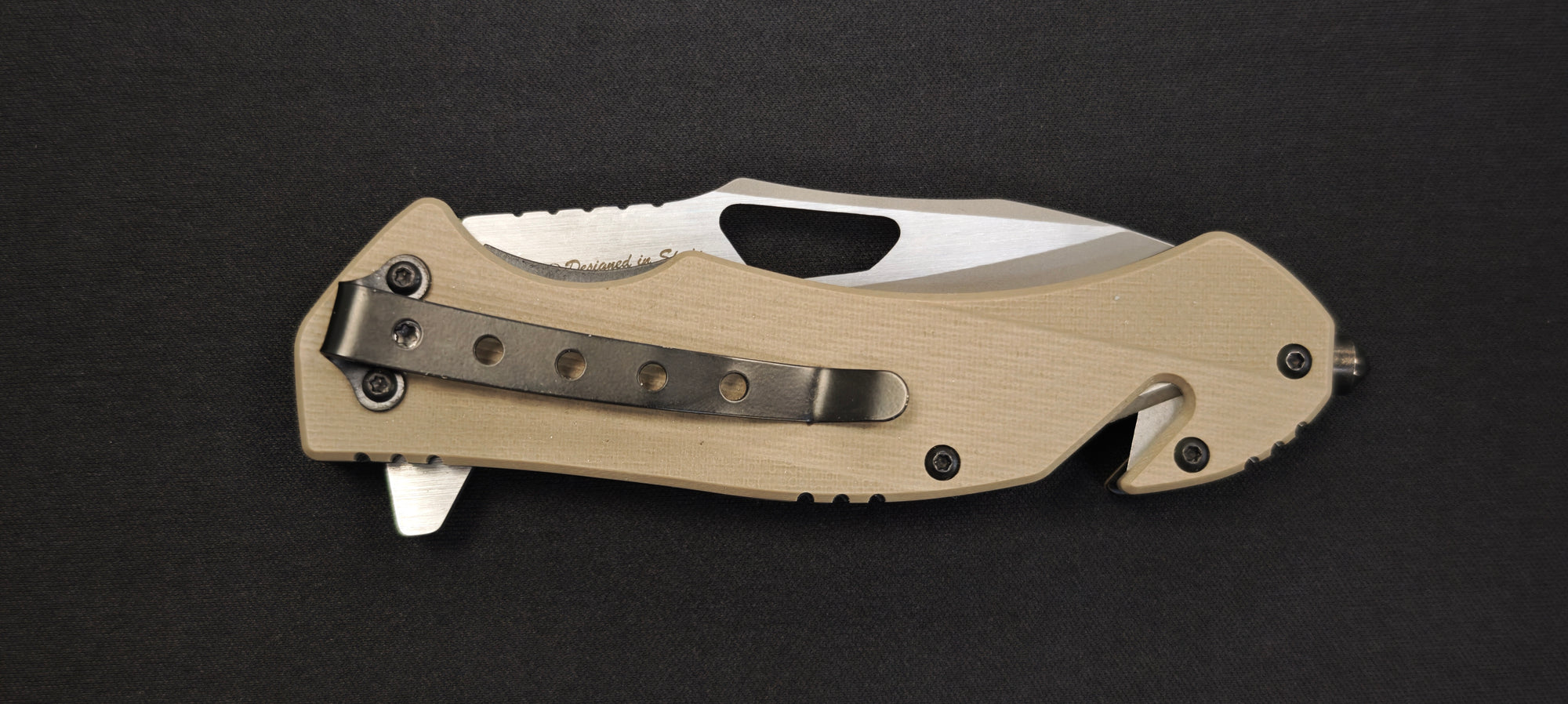 Couteau pliant K25 G10 coyote lame 8,7 cm – Réf. 25001