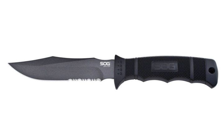SOG Seal Pup M37K – Couteau Tactique Fixe -  Lame Combo + étui Kydex