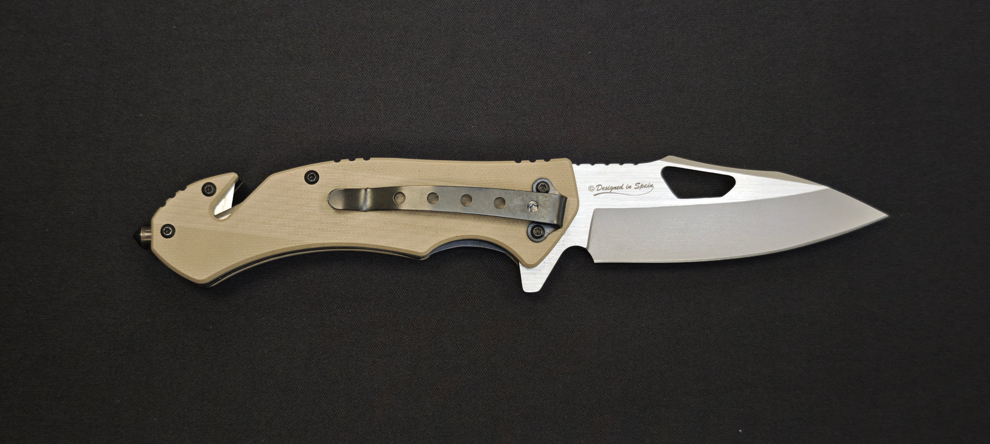 Couteau pliant K25 G10 coyote lame 8,7 cm – Réf. 25001