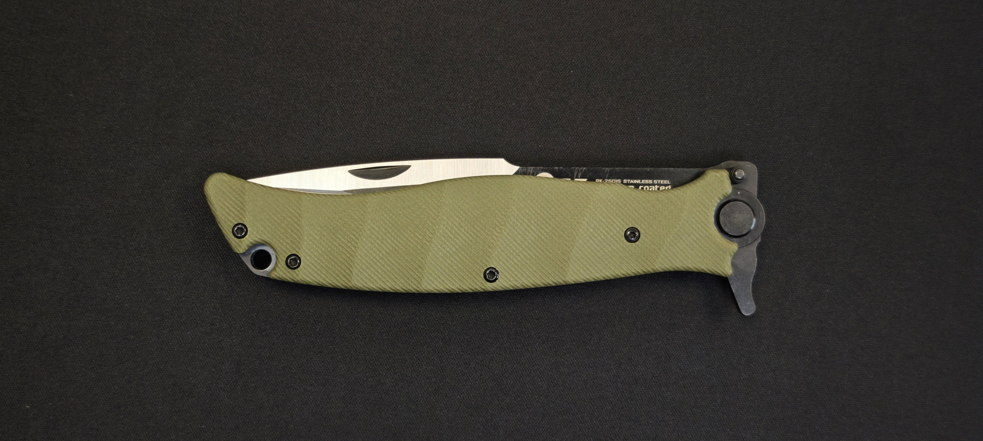 K25 25015 Couteau pliant G10 vert lame 13 cm