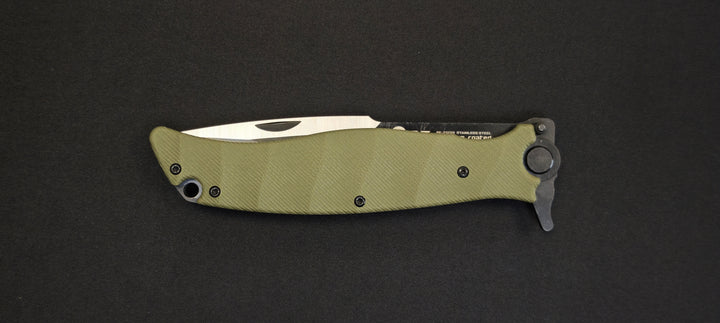 K25 25015 Couteau pliant G10 vert lame 13 cm