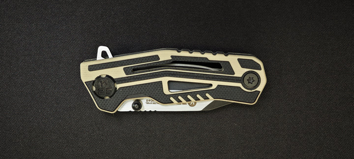 K25 Couteau pliant G10 coyote lame 5 cm