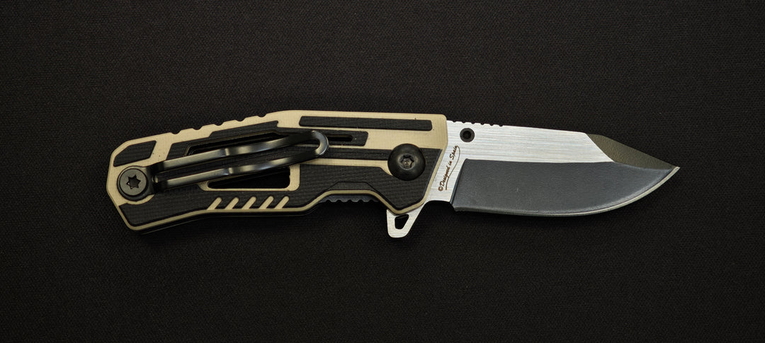 K25 Couteau pliant G10 coyote lame 5 cm