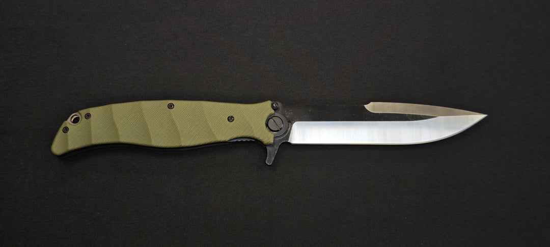 K25 25015 Couteau pliant G10 vert lame 13 cm