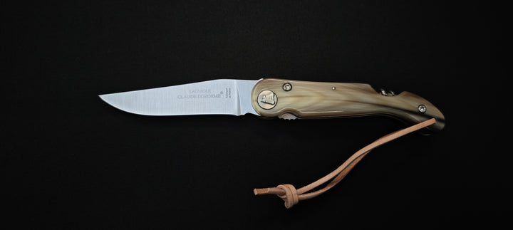 Couteau pliant Baroudeur Laguiole – Manche pointe de corne, lame lisse