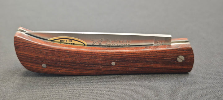 Couteau Pliant "Le Mineur" par Le Fidèle – Bois de Violette Véritable (MINBV)