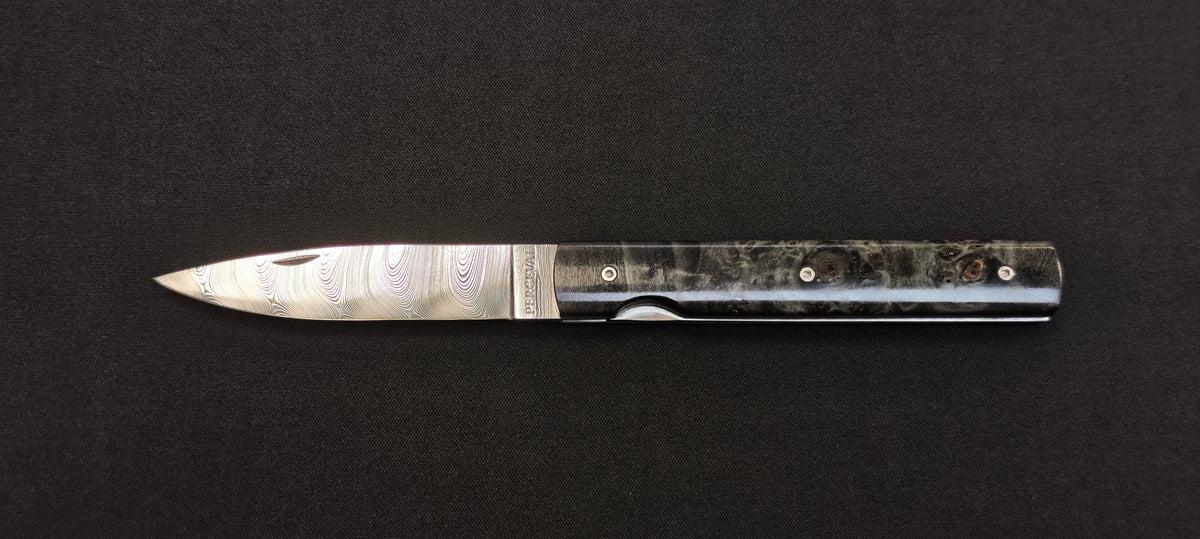 Couteau de poche Perceval avec manche en peuplier noir.1