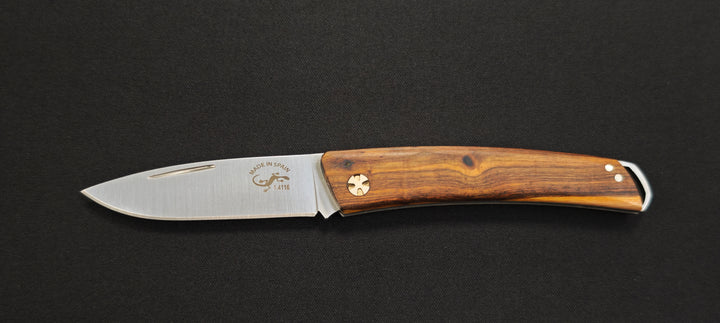 Couteau Pliant Salamandra 9cm – Manche Pistachier, Acier Inoxydable