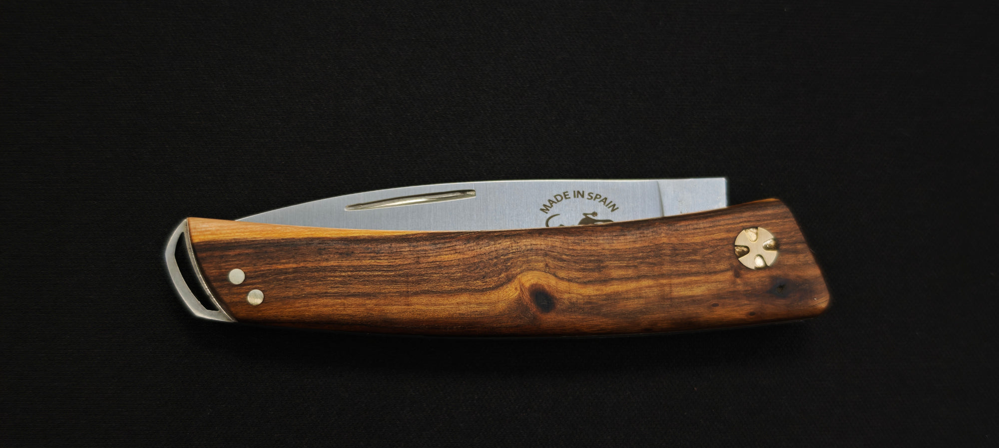 Couteau Pliant Salamandra 9cm – Manche Pistachier, Acier Inoxydable