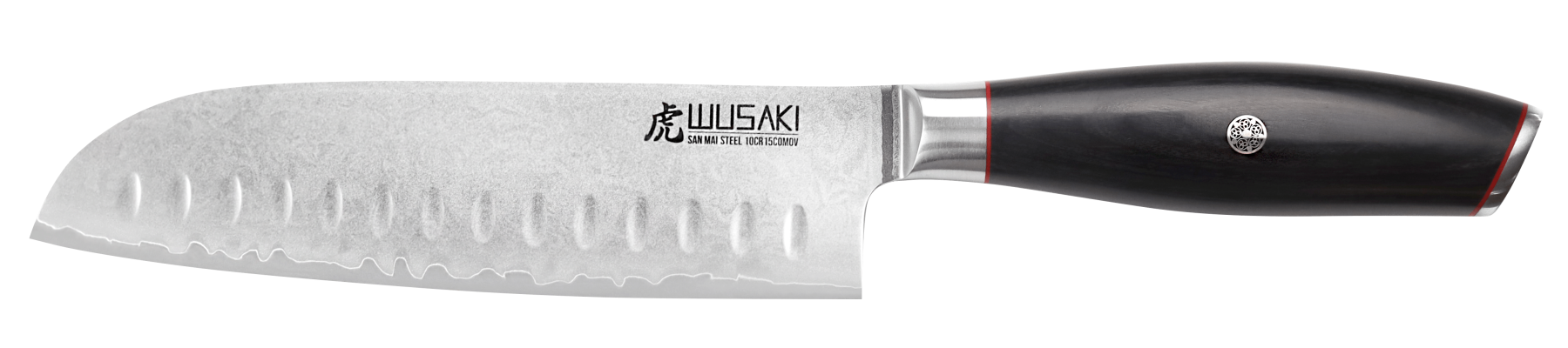 Wusaki San Mai 10Cr15 – couteau Santoku 17 cm