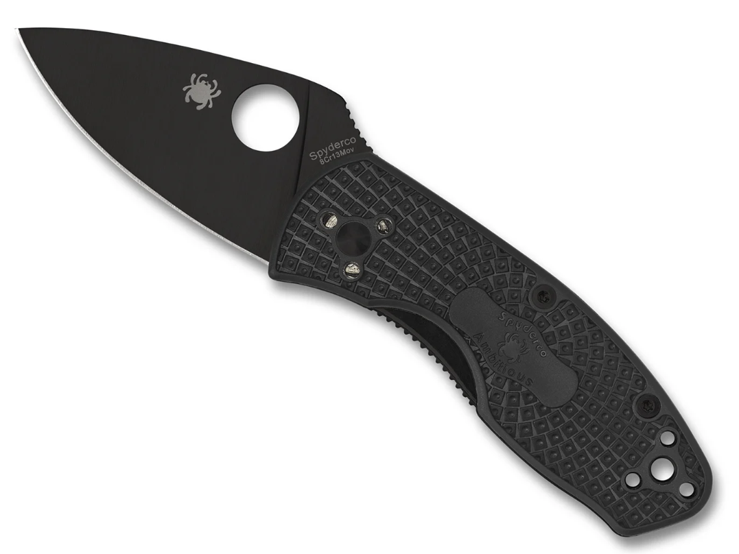 Spyderco C148PBBK Ambitious, FRN Black Blade