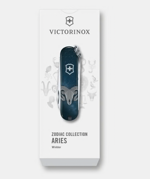 Victorinox Classic SD Zodiac Signs décoré du signe astrologique du Bélier.