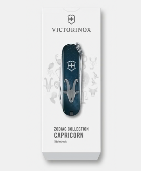 Victorinox Classic SD Zodiac Signs décoré du signe astrologique du Capricorne.