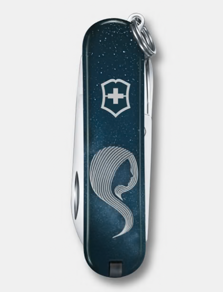 Victorinox Classic SD Zodiac Signs décoré du signe astrologique de la Vierge.