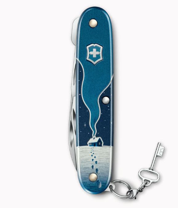 Victorinox Synergy Winter Magic Limited Edition 2026 avec manche bleu Alox.