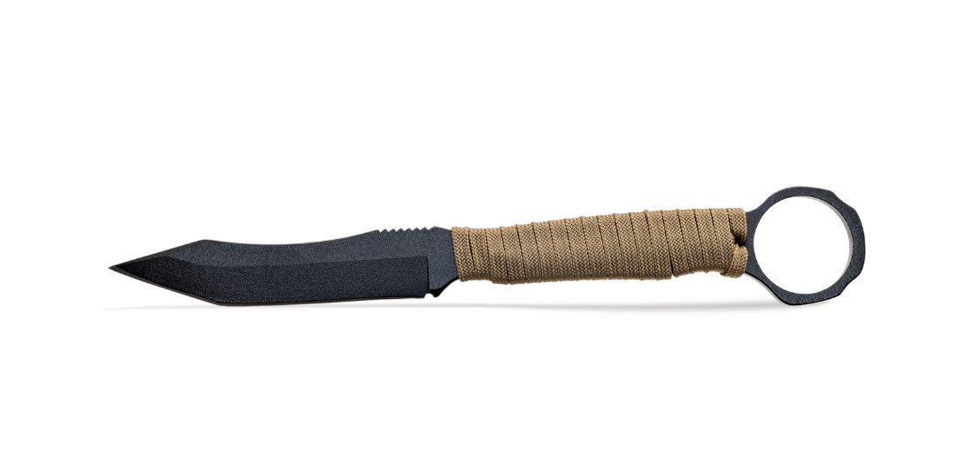 Wildsteer SCORPION, couteau tactique noir avec étui Kydex P.TAC