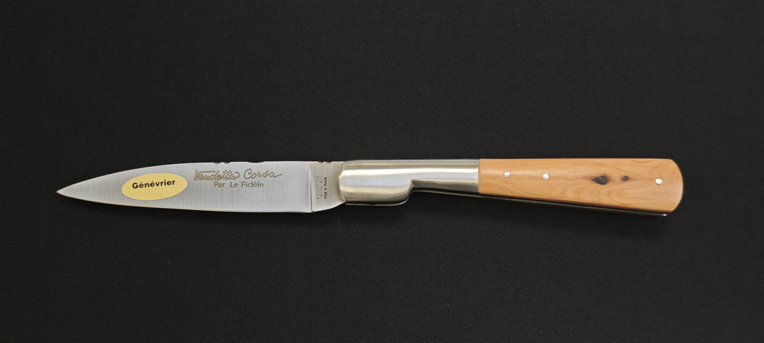 Couteau Pliant Vendetta Corsa par le Fidèle – Manche en Bois de Genévrier - Ref : VENGE