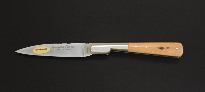 Couteau Pliant Vendetta Corsa par le Fidèle – Manche en Bois de Genévrier - Ref : VENGE