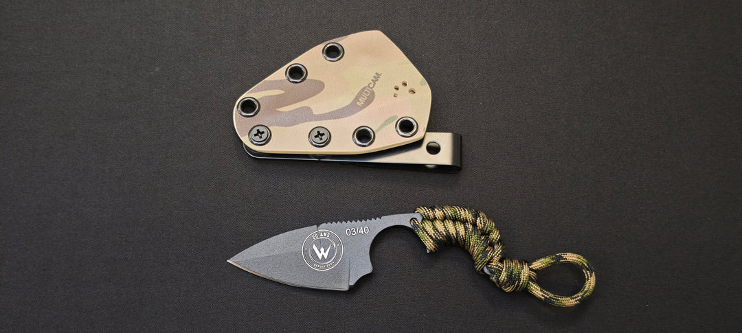 Wildsteer KRILL — couteau fixe 11,5 cm, lame 5 cm, acier 14C28N - Edition 20ème anniversaire - Série 03/40