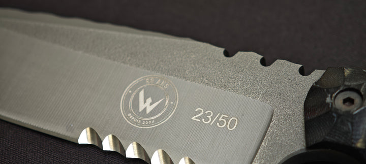 Manche en micarta noir toxifié Wildsteer SKELET.