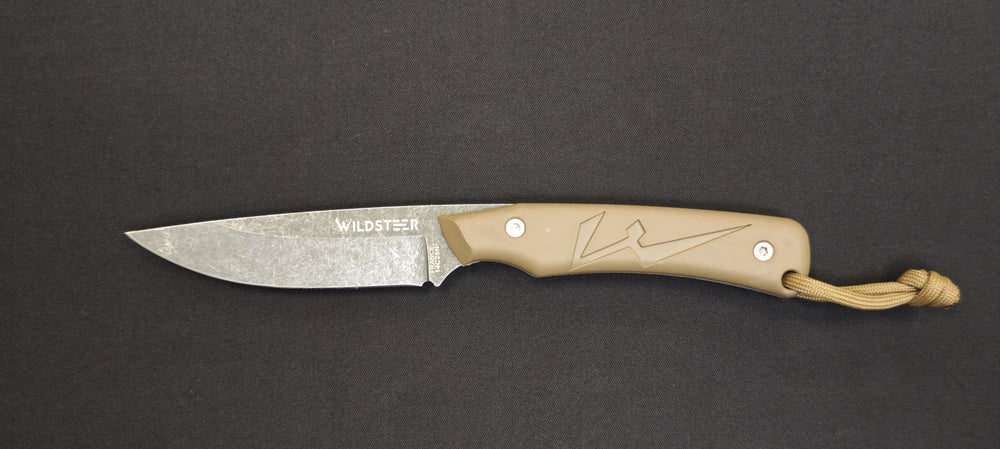 Wildsteer TROLL Coyote avec lame Stonewash Sandvik 14C28N.