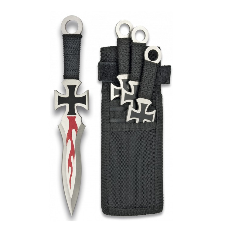 Pack 3 Couteaux de Lancer Albainox 31884 – Throwing Knives Acier Inox