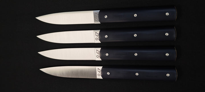 Perceval Coffret Couteaux de Table bleu nuit 4 pcs - manche polyacétal  | 947